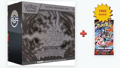 Pokemon Pitch Black Elite Trainer Box ( ETB) plus a **Free Pack**Chaos Rising