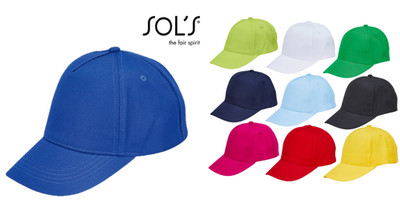 Boys Girls Childs Kids Cotton Twill Cap SOLS Baseball Hat