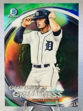 💫SPENCER TORKLENSON 2020 Bowman Glimpses of Greatness Green /99 COOL SERIAL #💫