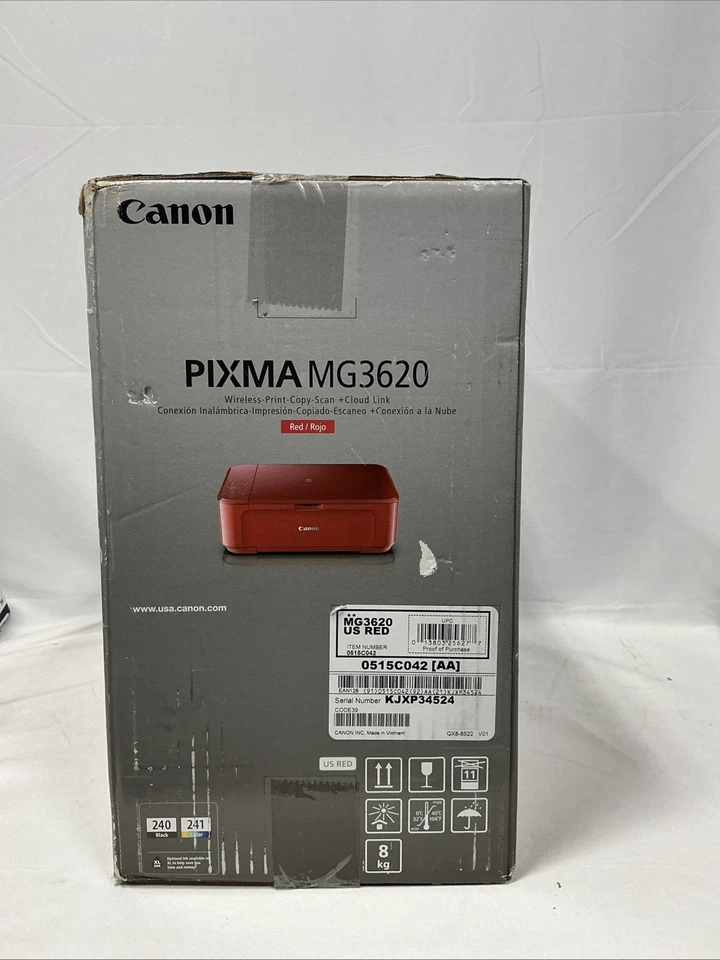 Canon PIXMA MG3620 Wireless All-In-One Inkjet Printer - Red - Image 3 of 4