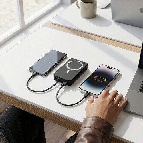 Magnetische Power Bank Handyakkus 10000mAh Tragbares Ladegerät Schnellladen - Bild 8 von 13