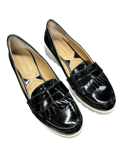 Scarpe mocassino con tacco Adrienne Vittadini in vernice misura 9,5 donna - Foto 3 di 9