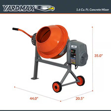 1.6 Cu. Ft. Concrete Mixer