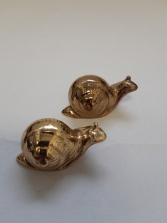 Messing Figur Schnecke massiv / poliert 5 x 2 5 x 2 5cm Sammelfigur Tierfigur