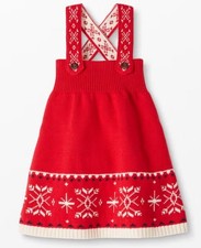 Hanna Andersson Baby Holiday Sweater Jumper 6-12 Months Red Snowflake Fair Isle