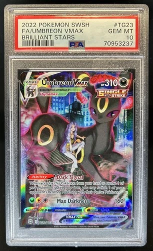 2022 Pokemon SWSH Brilliant Stars Umbreon VMAX Trainer Gallery #TG23/TG30 PSA 10