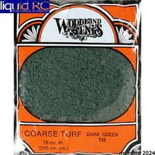 Woodland Scenics T65 Coarse Turf Bag Dark Green/18 cu. in.