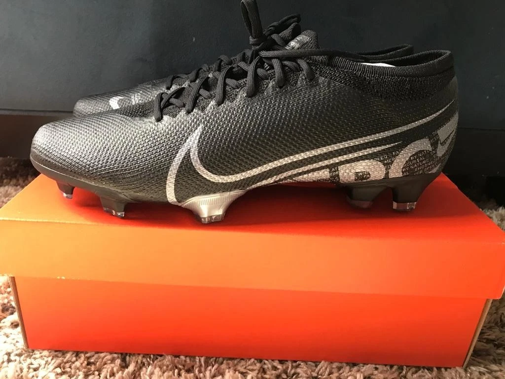 [US 13] NIKE MERCURIAL VAPOR 13 PRO FG Soccer Futbol Cleats Black Matte Silver Nike Mercurial Vapor 13 Pro FG Black Matte Silver for Sale  main image 2