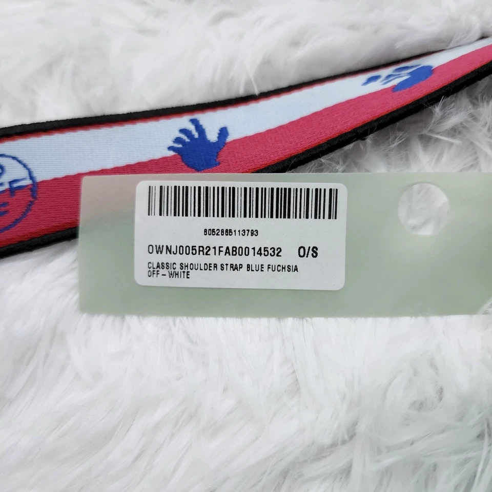 Off-White Classic Logo Shoulder Strap for Bags in Blue and Pink - Image 4 of 4