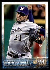 Jeremy Jeffress 2015 Topps Update #US47 Brewers MLB READ FREE SHIP AutographDen