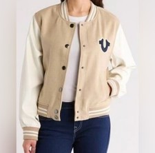 True Religion Women  s TRUE TEAM VARSITY JACKET XXL NEW OP 239