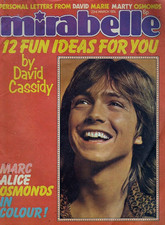 MIRABELLE MAGAZINE DAVID CASSIDY FRONT COVER ONLY
