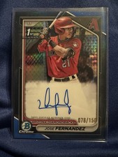 JOSE FERNANDEZ 2024 Bowman Chrome Auto #CPA-JF True Blue Refractor /150 Arizona