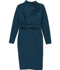 GUESS Womens Cheryl Knit Sheath Dress, Blue, 4