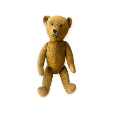 Antique 1920s 1930s 24" Mohair Teddy Bear Glass Eyes Articulated Golden