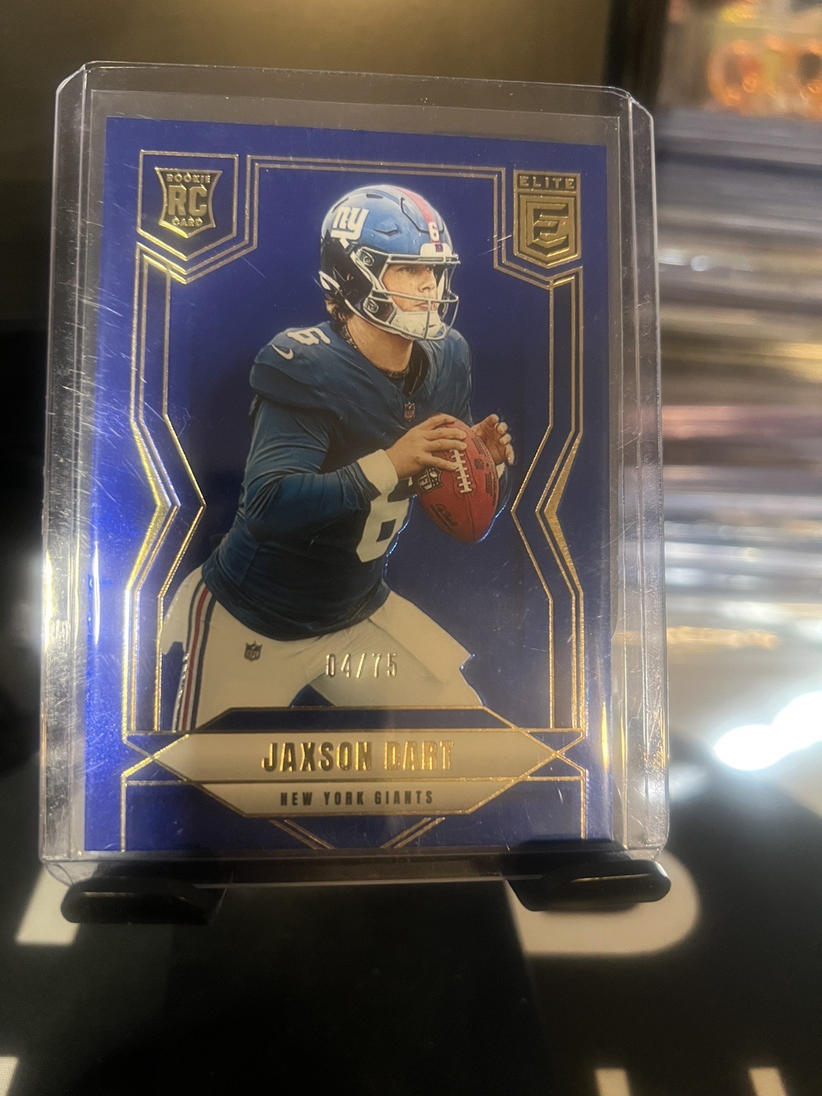 2025 Donruss Elite #103 Jaxson Dart Blue /75 Rookie RC NY Giants Color Match 🔥