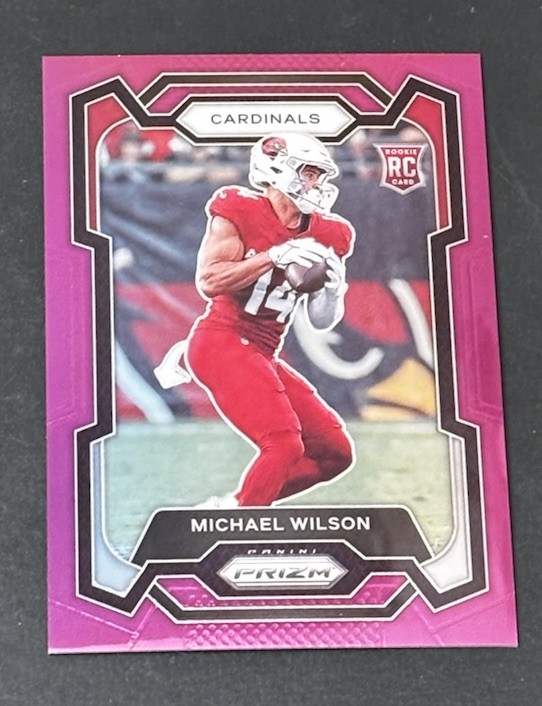 2023 Panini Prizm Purple Rookie SP Michael Wilson 75/125 #303 Arizona Cardinals