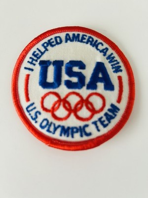 Round 3'' Patch I Helped America Win U.S. Olympic Team New Red White Blue Rings