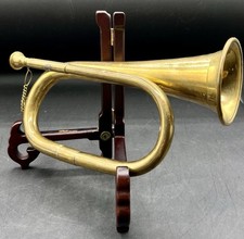 Antique Brass Bugle Without Screws With Solder / Brazing 11 1/8"