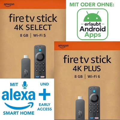 Amazon Fire TV Stick 4K+ Plus 4K Select Alexa Fernbedienung Streaming FreeTV NEU - Bild 1 von 4