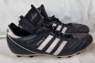 Adidas Kaiser 5 Football Boots Black/White Moulded Studs UK Size 10