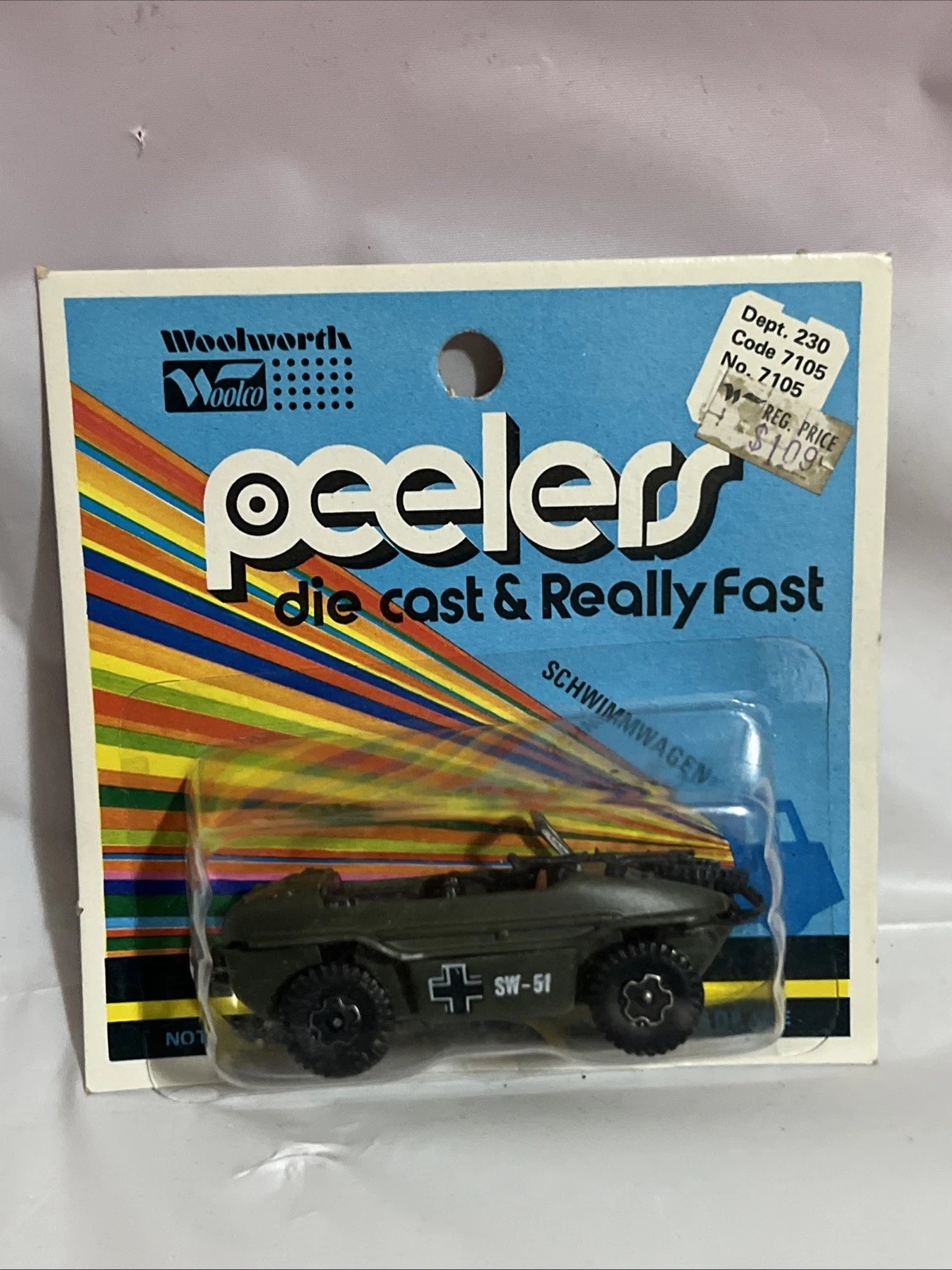 Vintage Peelers SW-51 Schwimmwagen New Woolworth Woolco Rare