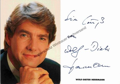 Original Autogramm Wolf-Dieter Herrmann /// Autograph signiert signed signee Her