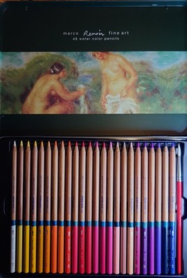 Marco Renoir fine art 48 water color pencils Buntstifte wasservermalbar Künstler