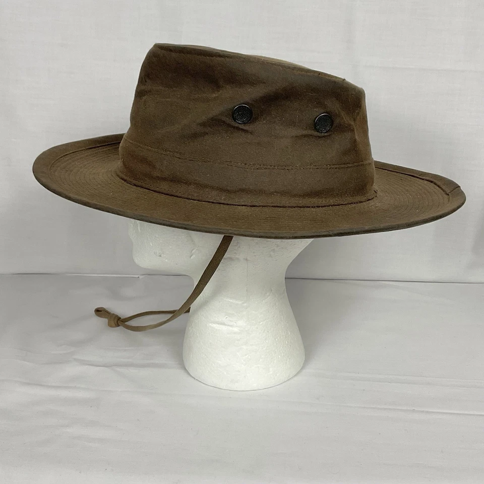 Винтажная вощеная хлопковая шляпа-сафари Orvis размер XL для улицы кустарник федора буни - Изображение 2 из 4