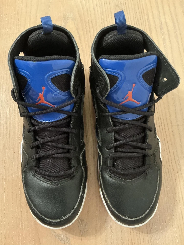 Nike Air Jordan Zapatos Juveniles Talla 4.5Y Negro Azul Naranja Knicks DM1685-008 Foto 4 de 4