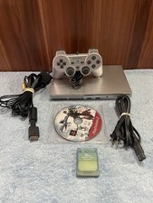 Sony PlayStation 2 Slim PS2 Silver SCPH-90001 Console w/ Controller - Tested