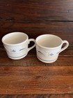 Longaberger Pottery Set Of Coffee Tea Mugs Blue Accents New Without Box USA — photo 1