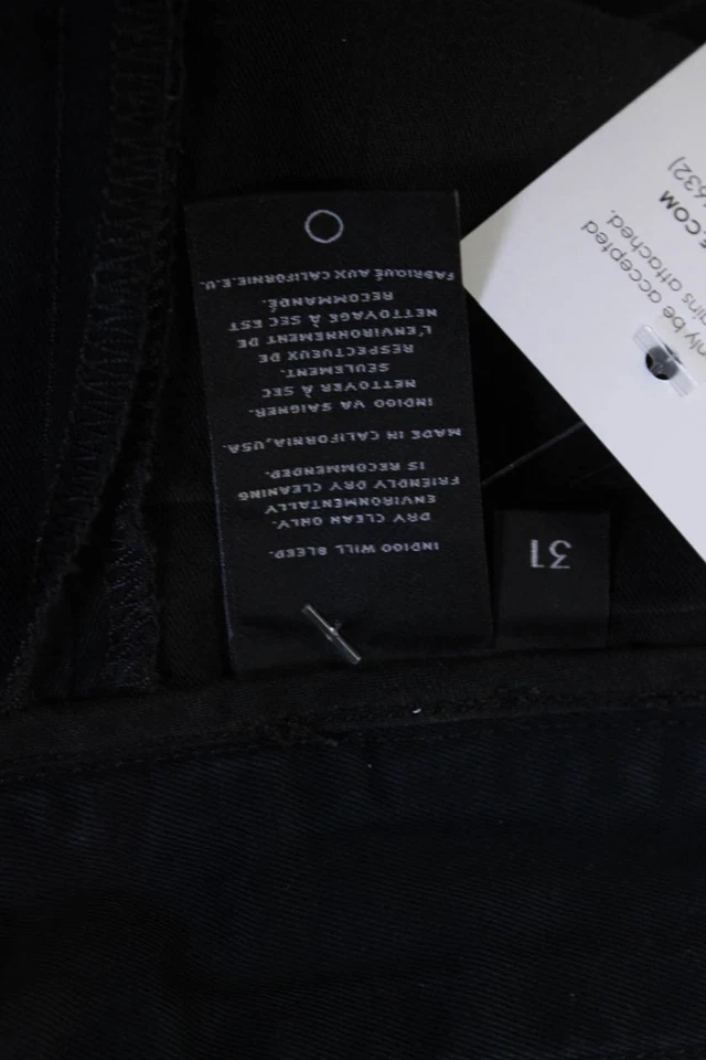 Pantalones chinos de pierna recta de tiro alto de algodón azul marino marca J para mujer talla 31 Foto 4 de 4