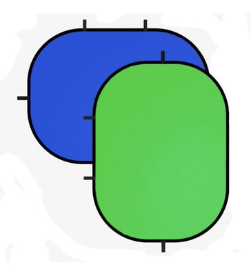 Collapsible Reversible Green/Blue Chroma Key Backdrop Background 1.0-1.9m