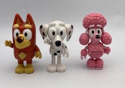 Bluey Family & Friends Action Figures RUSTY CHLOE & COCO Dog Lot of 3