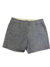 NWT J Crew Classic Chambray Shorts Sz 2 Preppy Minimalist Casual Summer Vacation