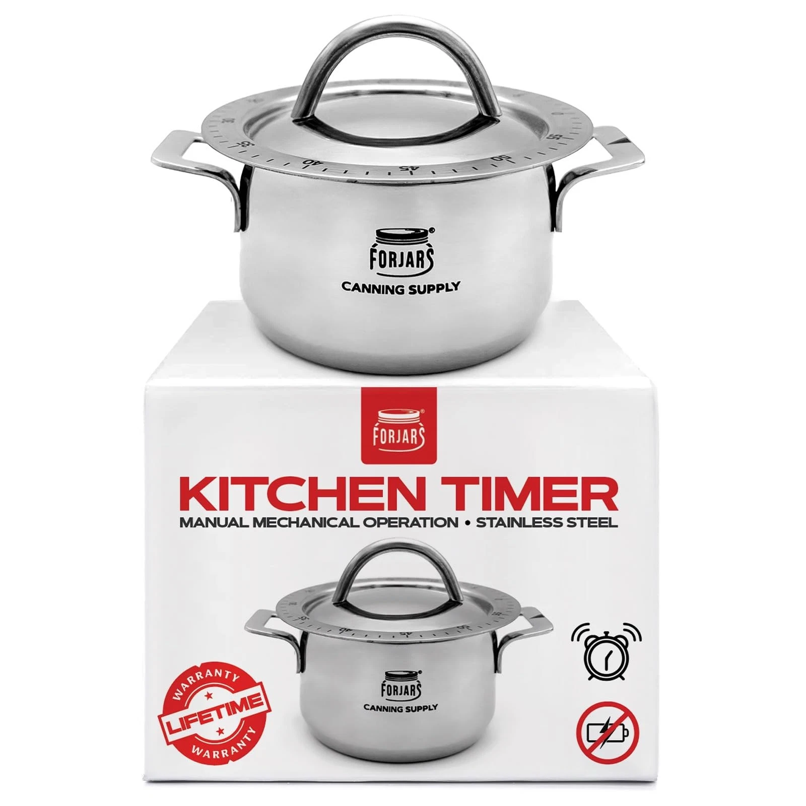 Mechanical Kitchen Timer-for Cooking Wind up-Manual timers 60-Minute-Clock wi...