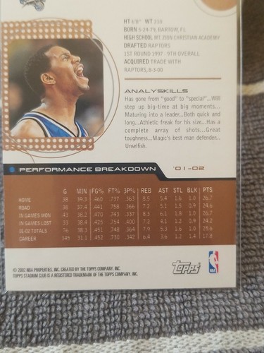 2002-03 Stadium Club - Parallel Basketball Card #25 Tracy McGrady MAGIC 25 - Picture 6 of 11