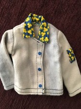 Vintage Barbie denim tie dyed yellow flower collar jacket hong kong Rare