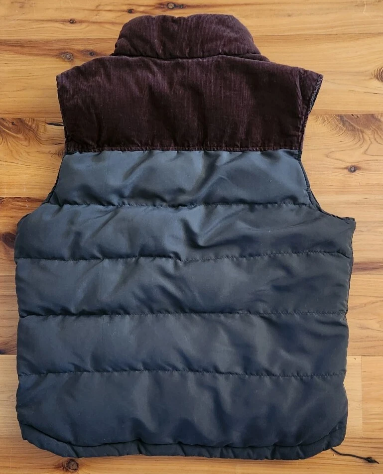 St. John’s Bay Two-toned Brown/Gray Puffer Vest W/Corduroy, Men's Small, EUC - Image 3 of 4
