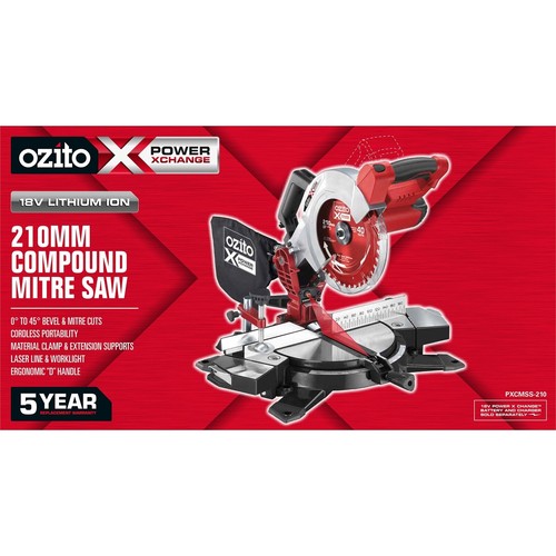 Ozito PXC 18V 210mm Compound Mitre Saw - Skin Only - Picture 9 of 10