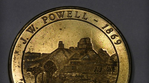 Moneda de recuerdo de medio dólar Green River Wyoming 1969 J Wesley Powell - Imagen 5 de 17