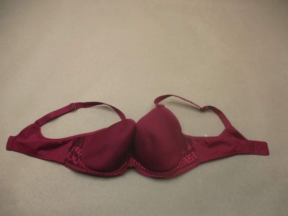 Sujetador Demi Ajustable 32DD Fantasie Mujer Borgoña Forrado con Aros Cierre Trasero 7T Foto 3 de 4