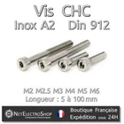 CHC BTR, stainless steel A2, DIN 912, 6 hexagonal sides, M2 M2.5 M3 M4 M5 M6, 5 to 100 mm