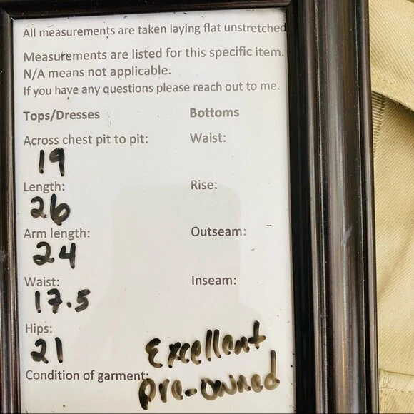 Elie Tahari Womens Tan Khaki Beige Leather Trim Utility Jacket Blazer Sz Small S - Image 3 of 4