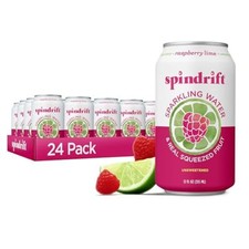Spindrift Raspberry Lime Sparkling Water 12 Fl Oz Pack of 24 Cans