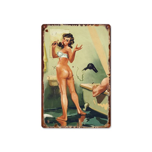 De colección Barra Metal Lata Letreros Sexy Mujer Retro Placa Garaje Personalización Decoración - Imagen 139 de 141