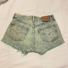 Vintage Levis shorts Acid Wash distressed colored Cut-off High Waist Shorts 90s 