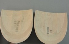 WOOD REPLACEMENT ENGINEER WORK BOOT HEEL BLACK RUBBER 34 COBBLER SHOE REPAIR