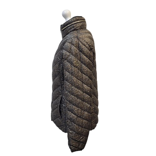 Chaqueta con capucha Michael Kors estampado de leopardo Reino Unido para mujer talla M K568 - Imagen 4 de 7